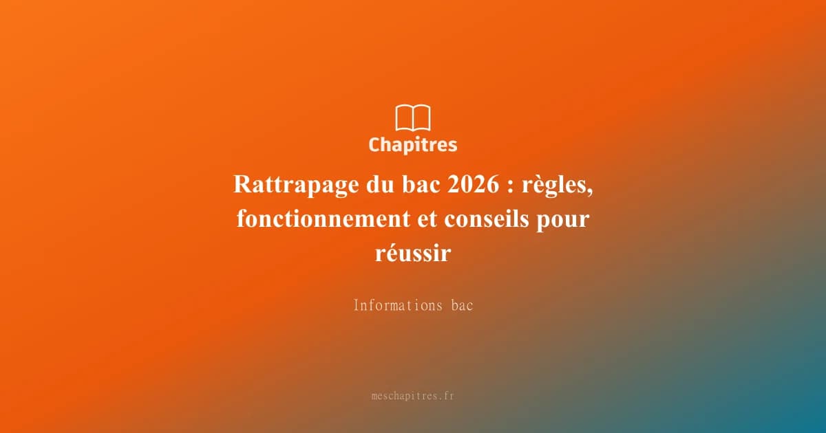 Rattrapage du bac 2026 : règles, fonctionnement et conseils pour réussir